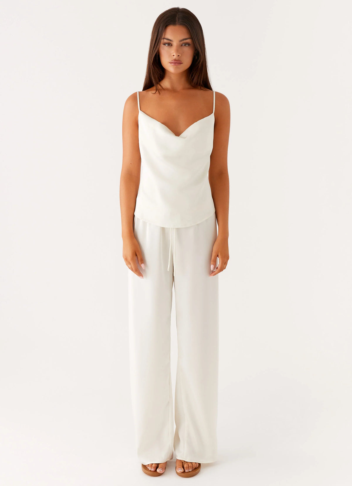 Kaia Cowl Neck Top - Butter