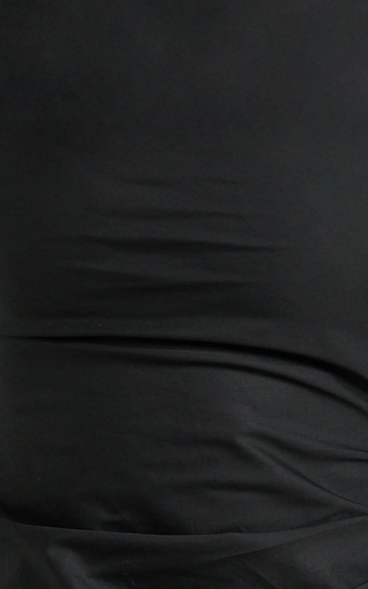 Felicity Mini Dress - Poplin Cowl Halter Gathered Dress in Black