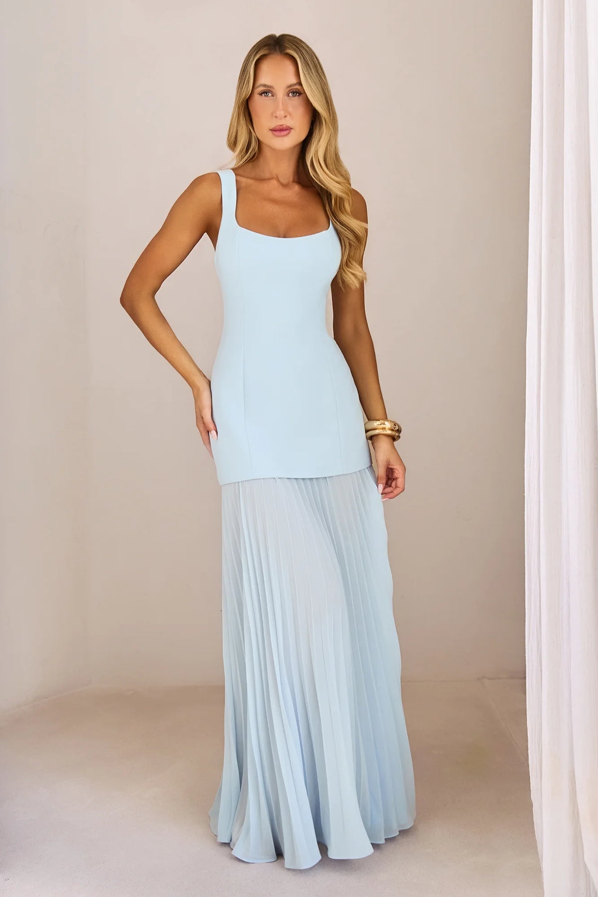 Soft Romance Maxi Dress Light Blue