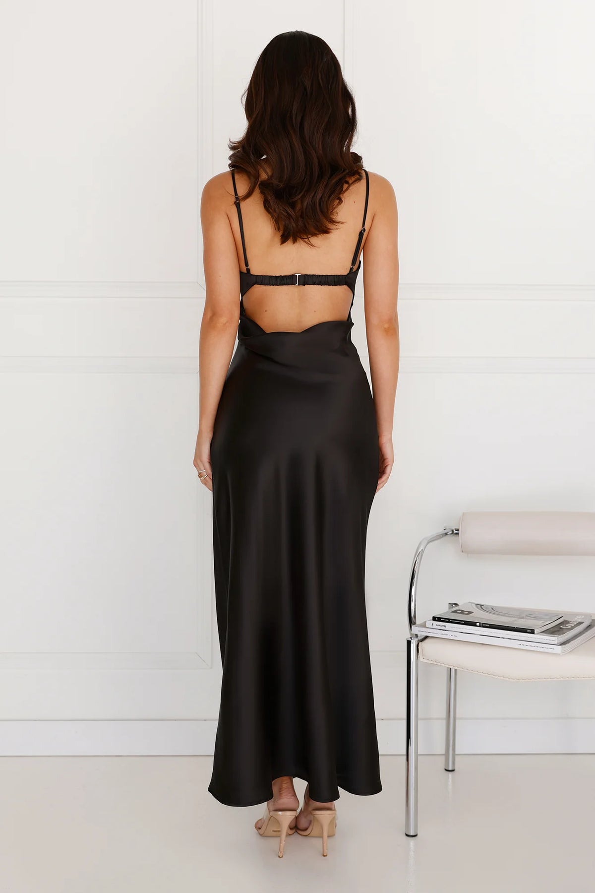 Winery Wedding Satin Maxi Dress Lilac