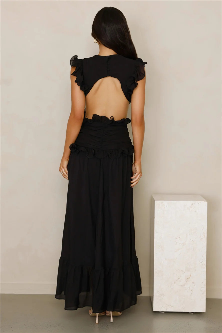 Evening Luxe Maxi Dress Light Blue