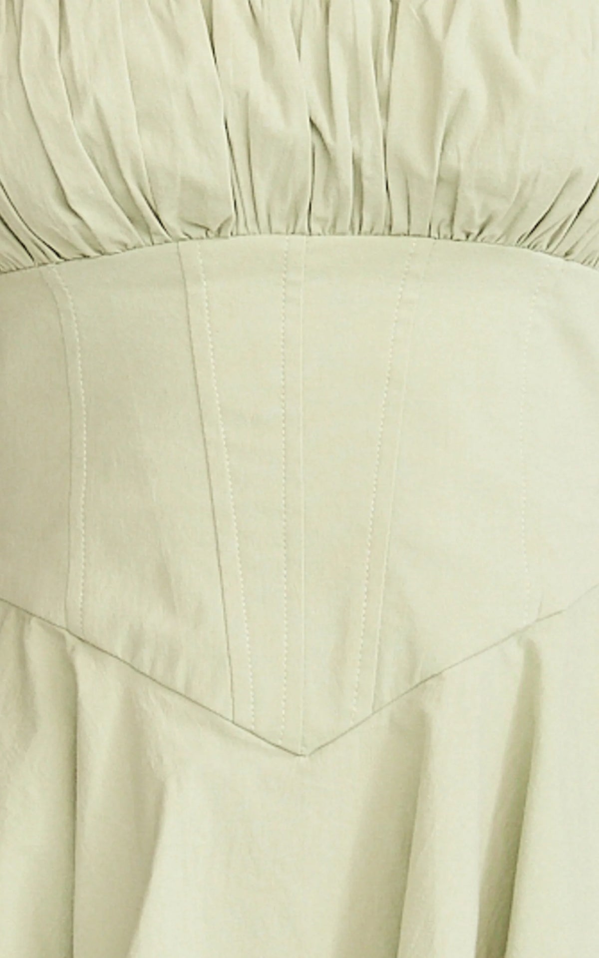 Vionette Mini Dress - Halter Neck Ruched Bust Corset Dress in Sage