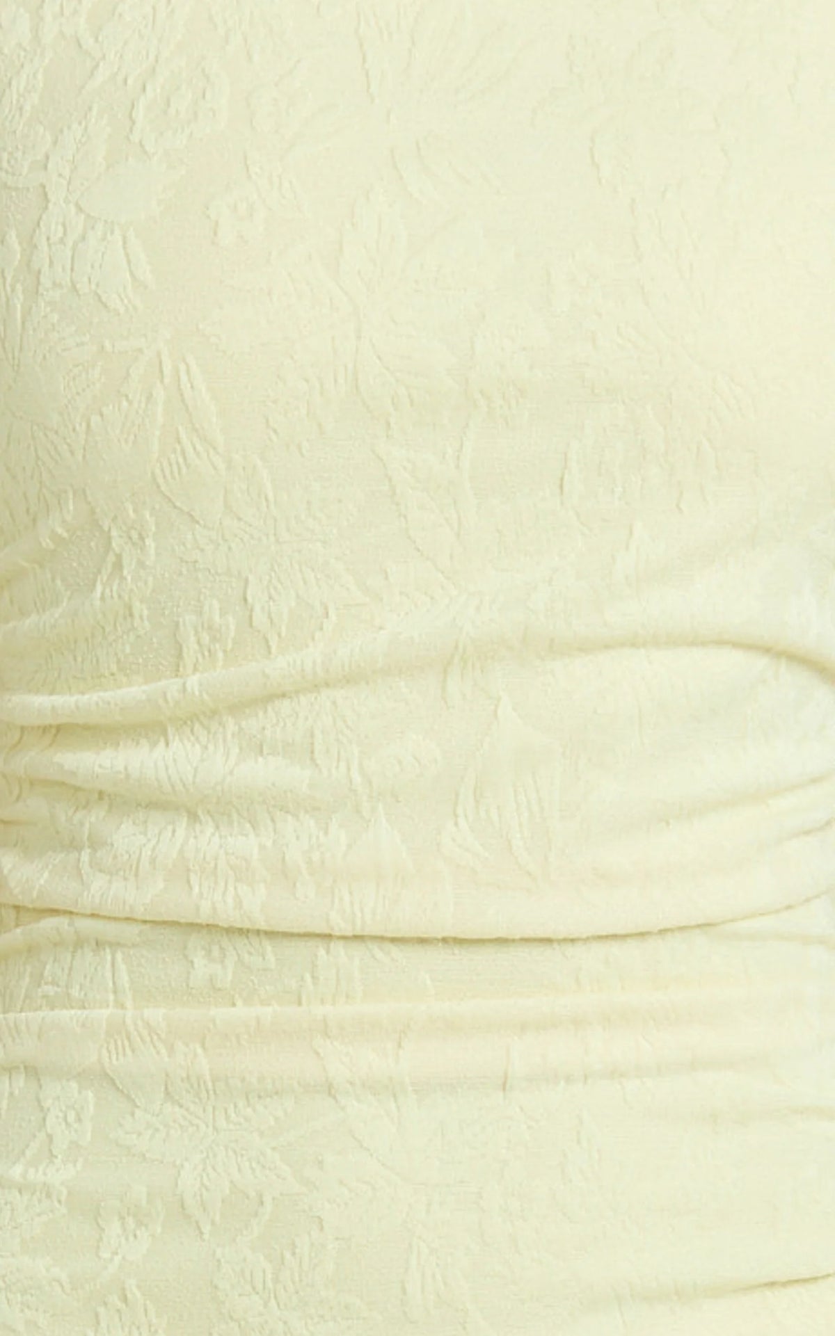 Kayrene Mini Dress - Jacquard A Line Dress in Butter Yellow