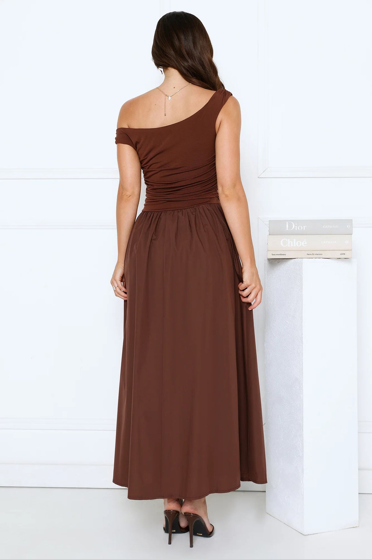 Camellia Charm Off Shoulder Maxi Dress Yellow