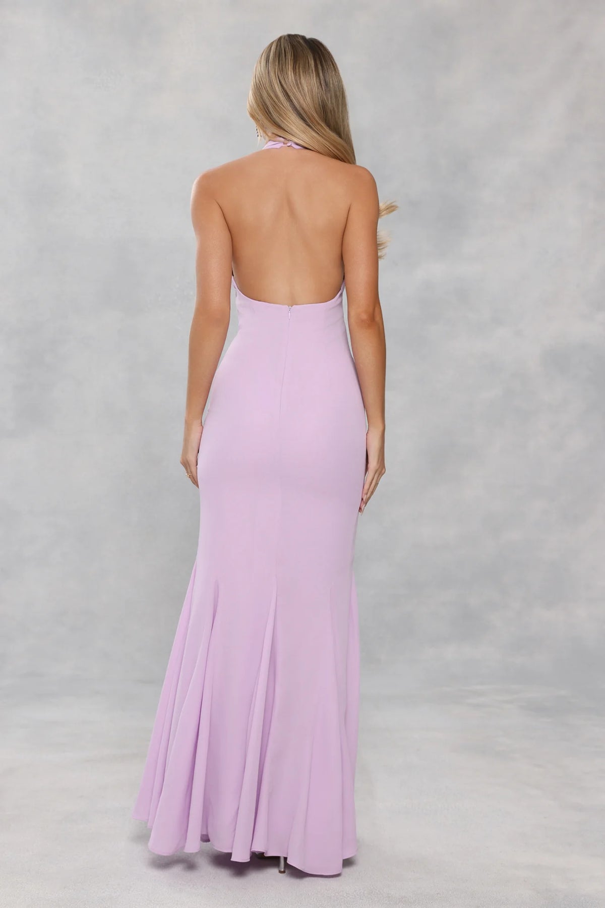 Lavender Glow Halter Maxi Dress Lilac