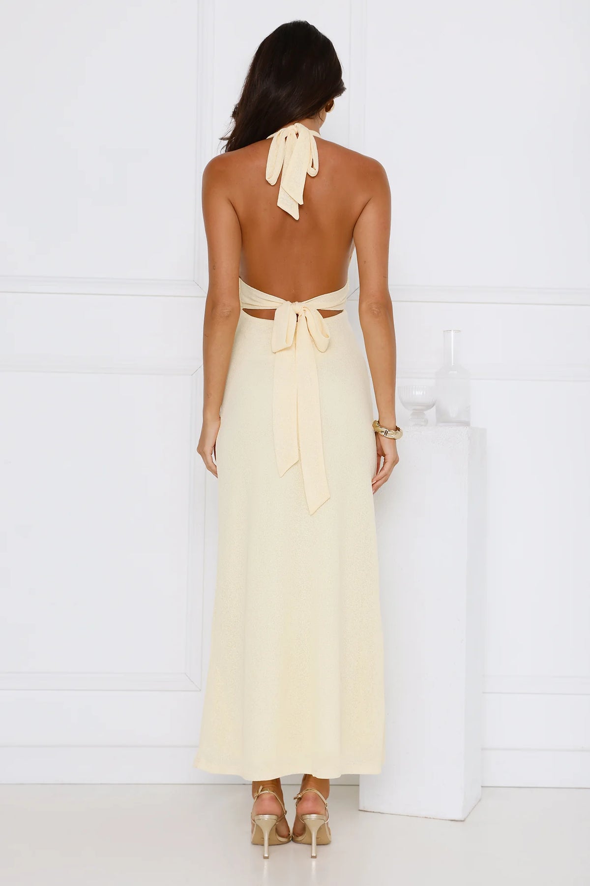 Palm Avenue Halter Maxi Dress Pink