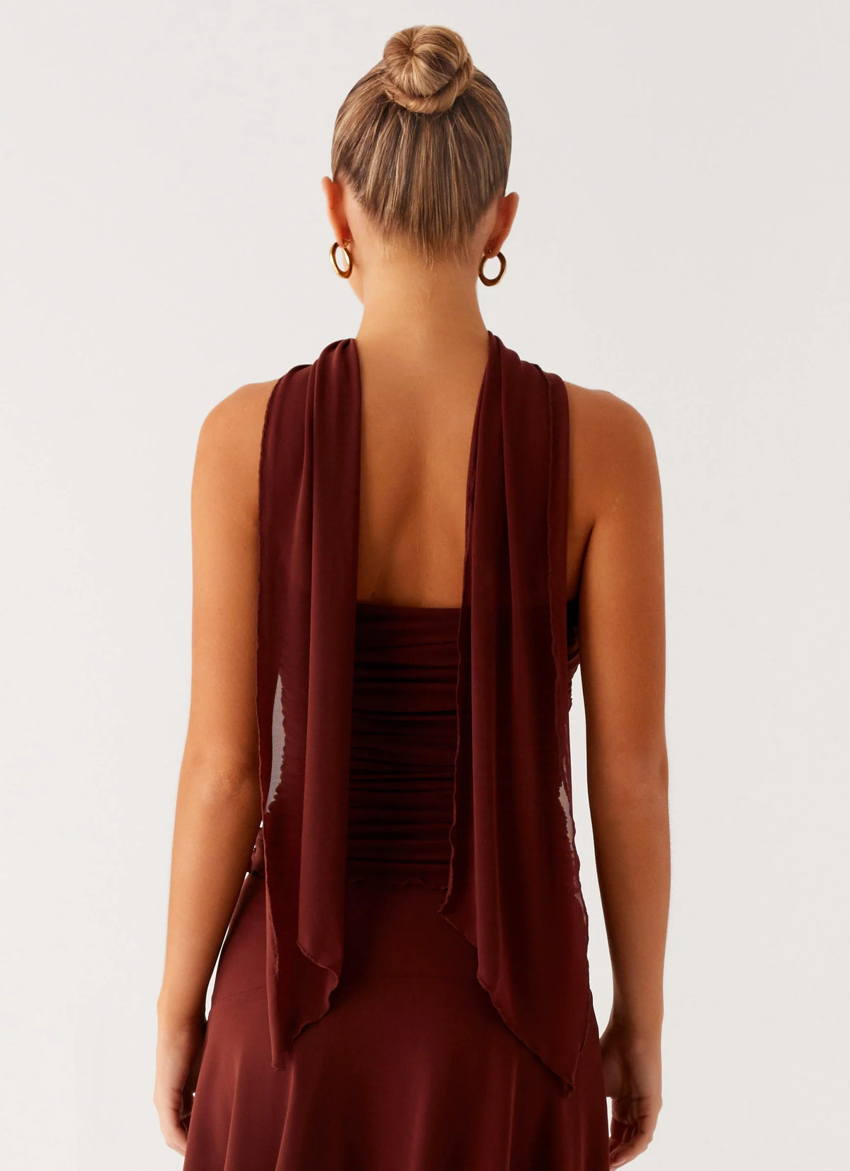 Mirage Scarf Top - Chocolate