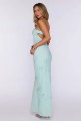 Enchanted Florals Strapless Maxi Dress Sage