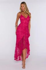 Lace Dreamer Maxi Dress Fuchsia