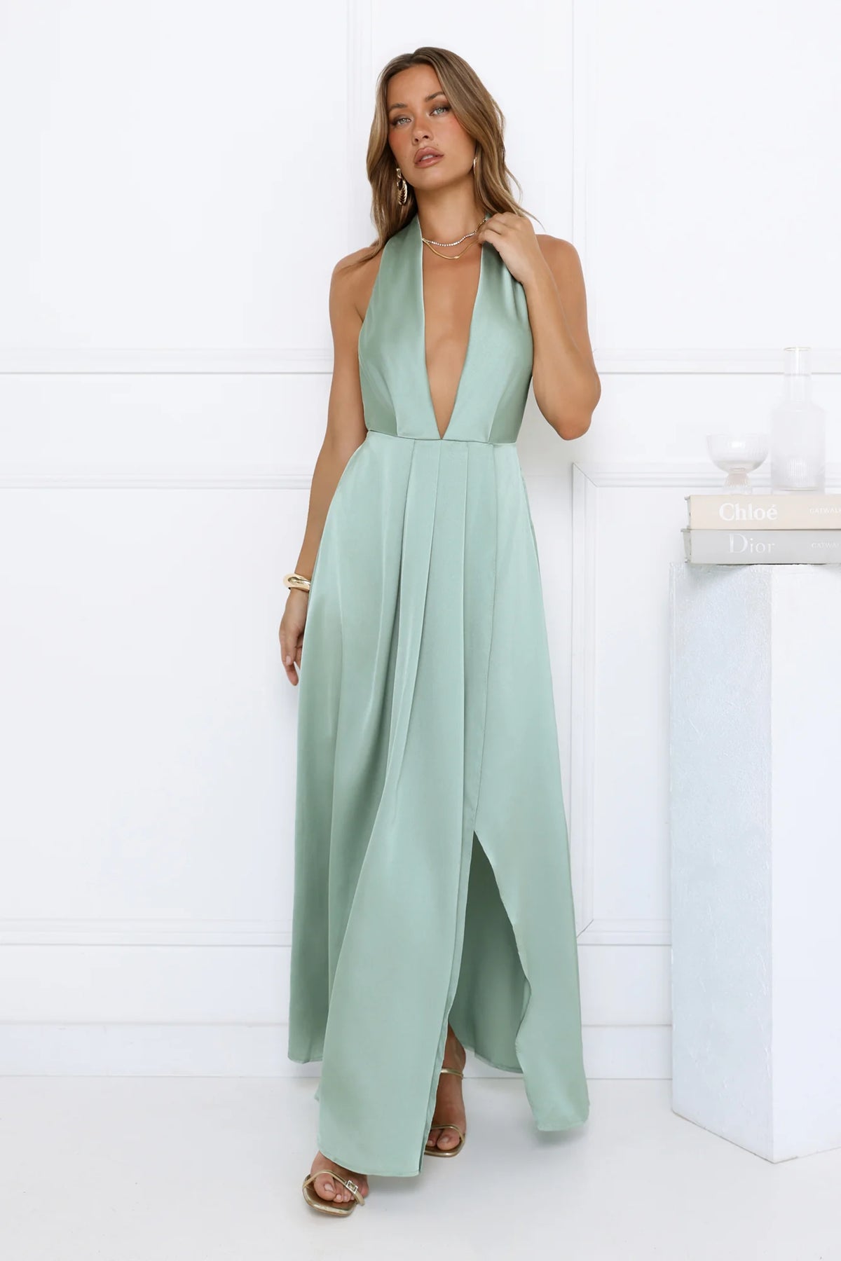 Exciting Event Satin Maxi Dress Pink