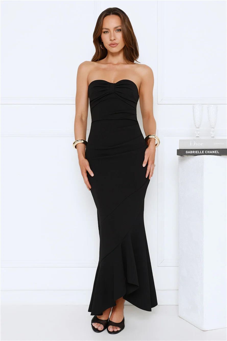 Luxe Reverie Strapless Maxi Dress Pink