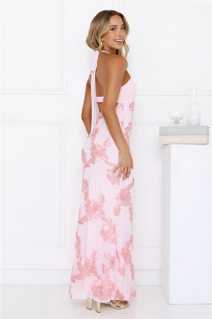 Love Muse Halter Maxi Dress Yellow
