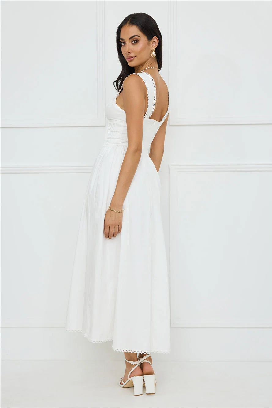 Luxe Serene Midi Dress Blue