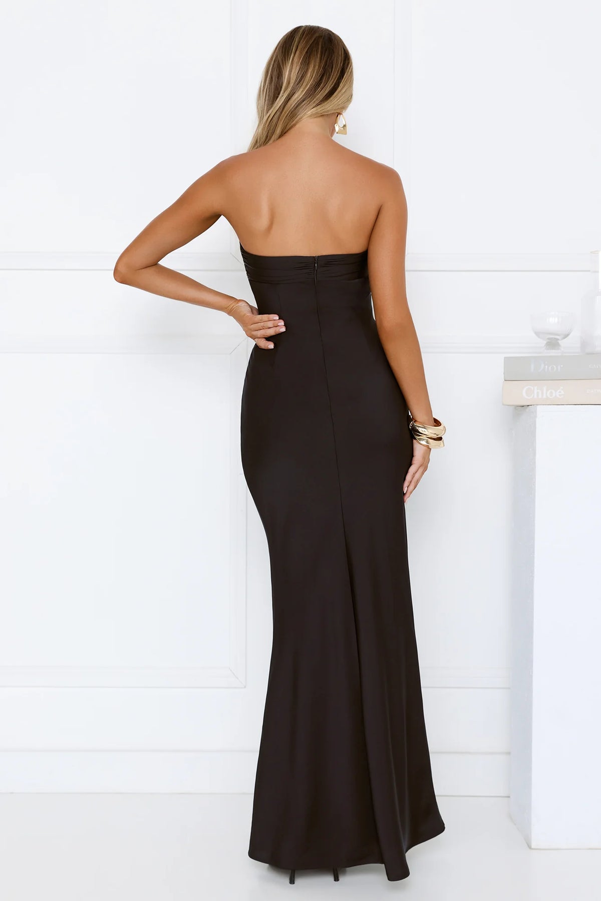 Silken Aurora Strapless Maxi Dress Lilac