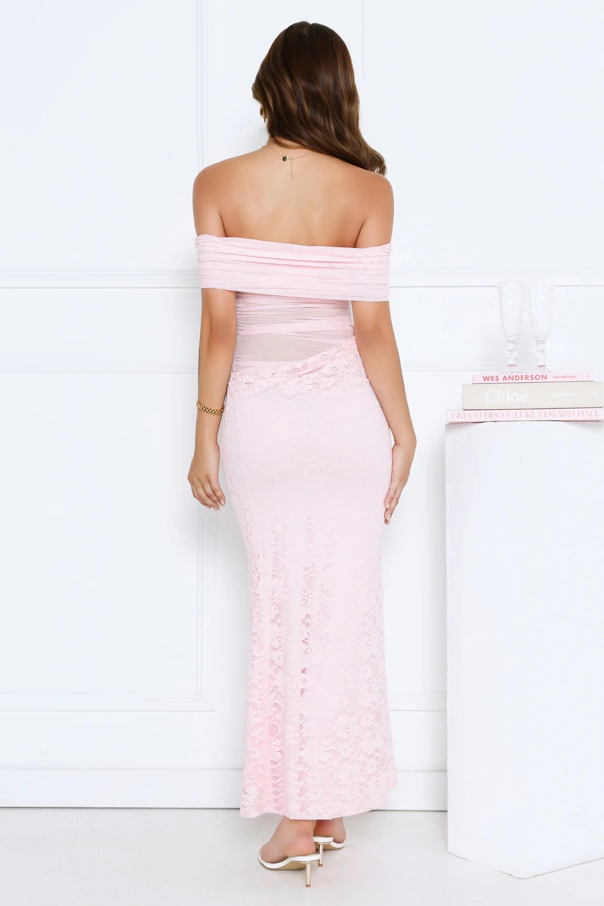 Dewy Delight Lace Maxi Dress Blue