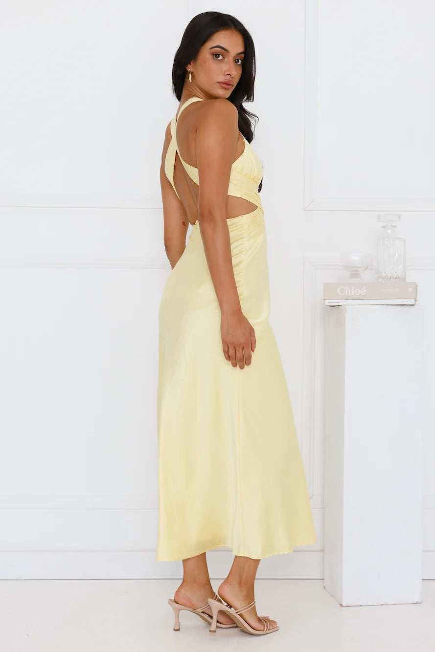Dress Code Satin Maxi Dress Pink