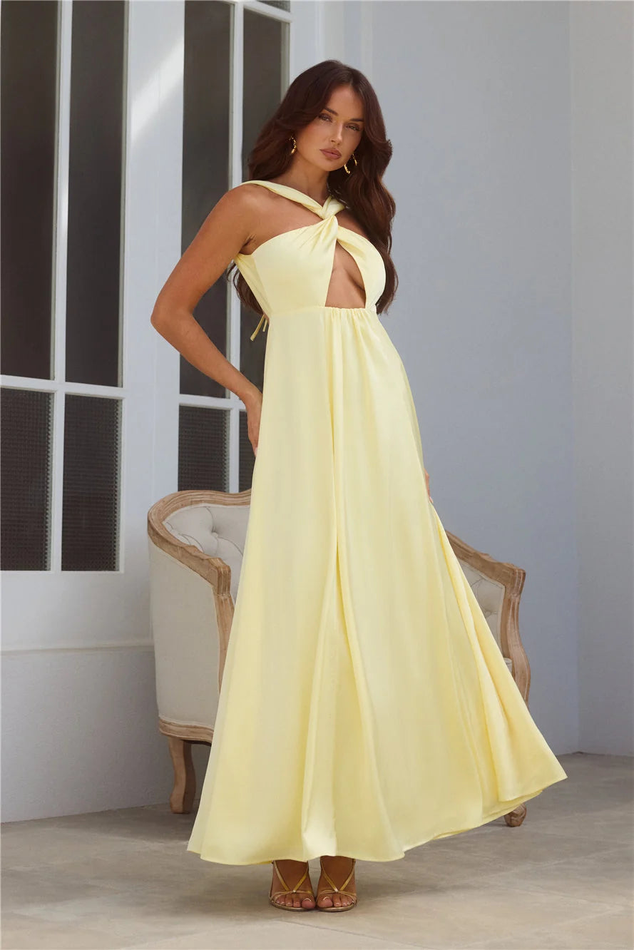 Lavish Lover Midi Dress Yellow