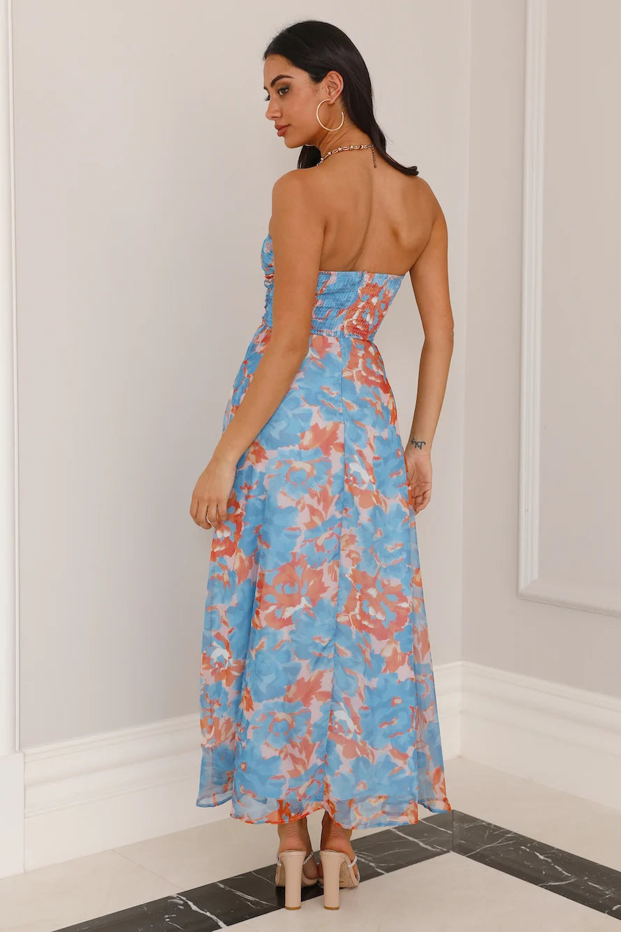 Love Fantasy Midi Dress Blue