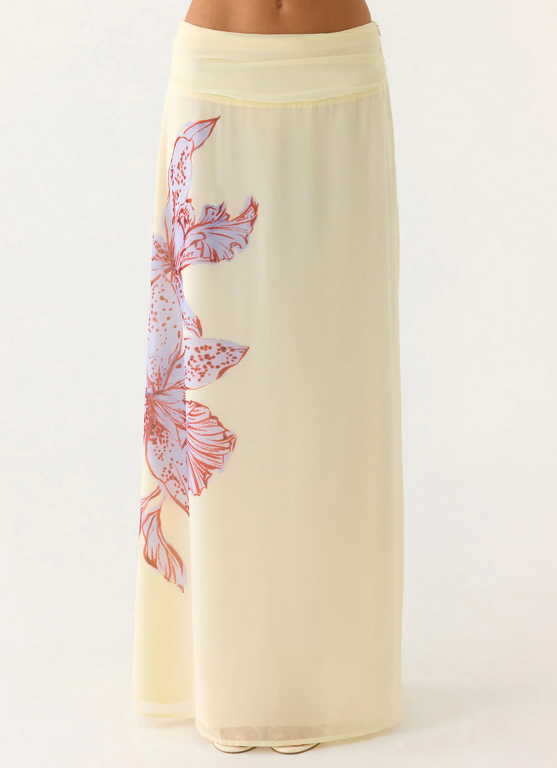 Blushing Bloom Maxi Skirt - Violet Blossom