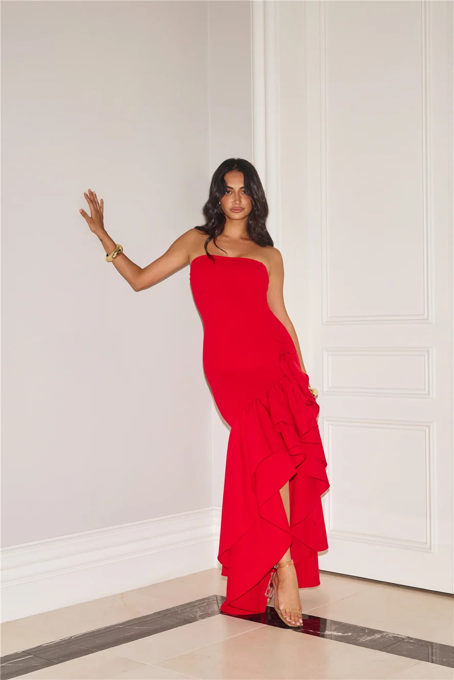 Extravagant Events Strapless Maxi Dress Pink
