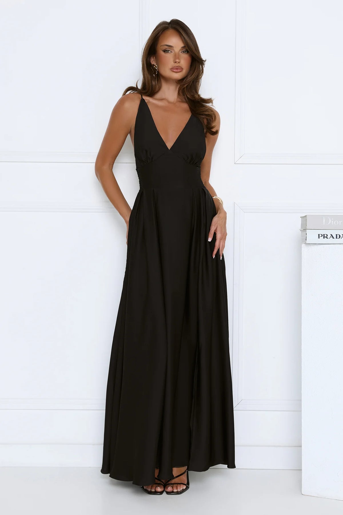 Secret Strolls Maxi Dress Black