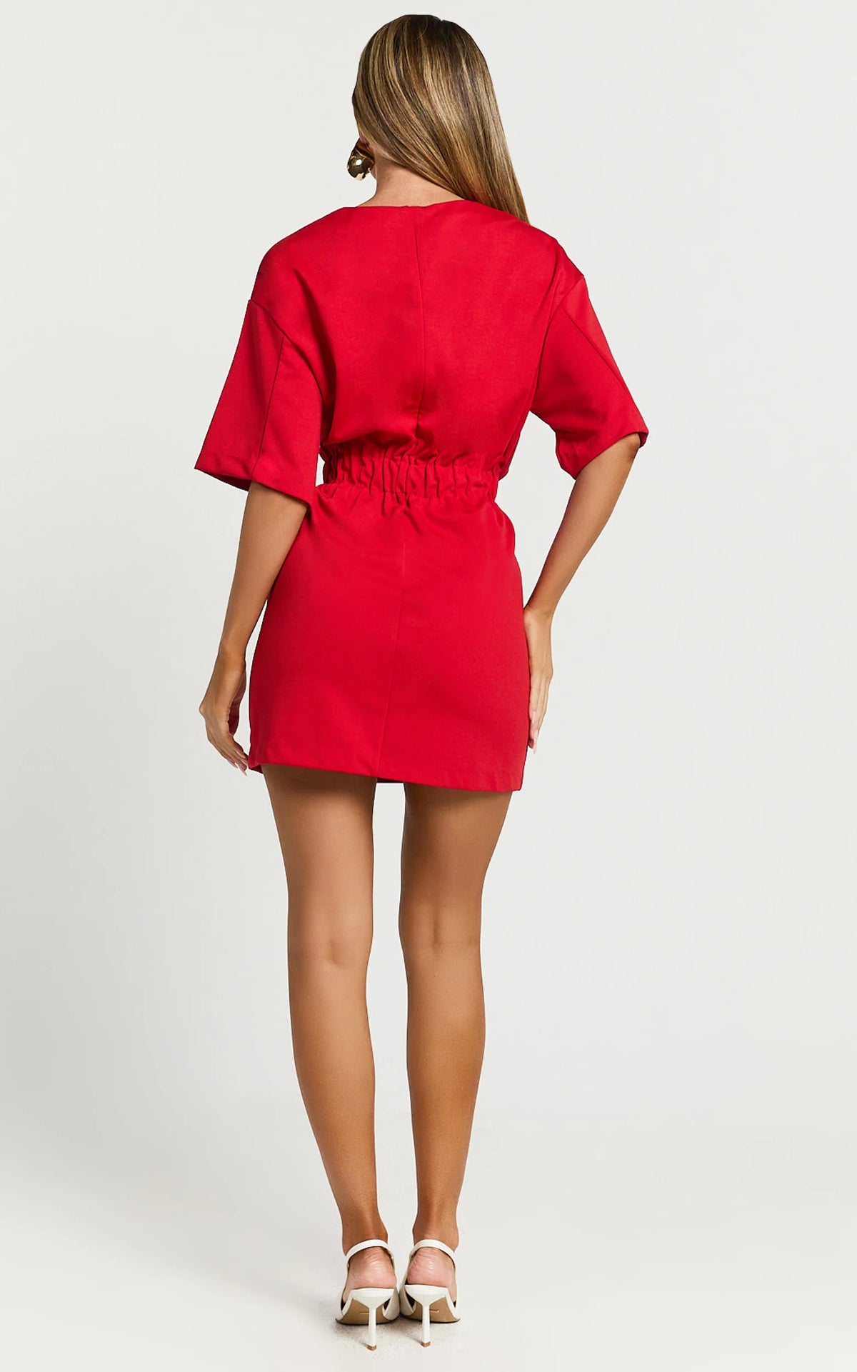 Karyna Mini Dress - Short Sleeve Boxy T-shirt Dress in Black