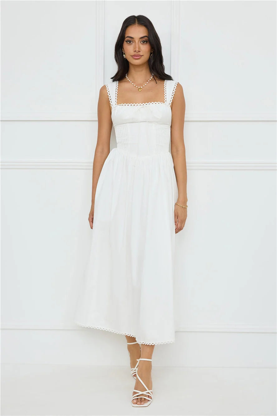 Luxe Serene Midi Dress Blue