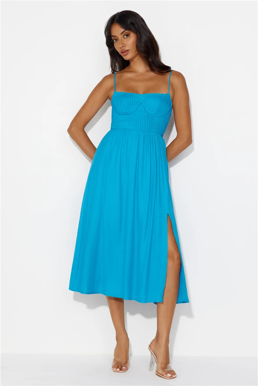Channeling Moods Midi Dress Pink