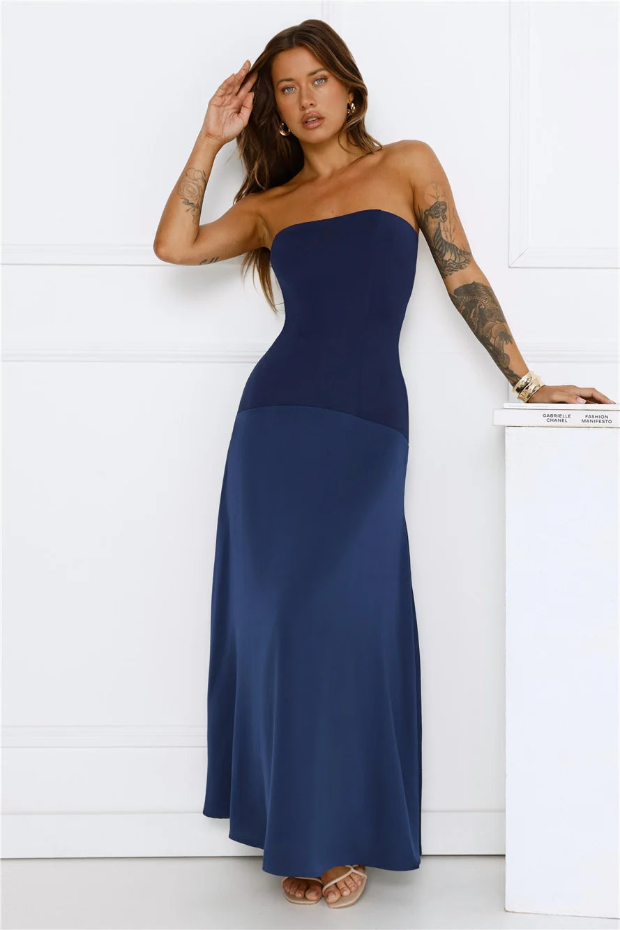 Daydream Darling Strapless Maxi Dress Yellow