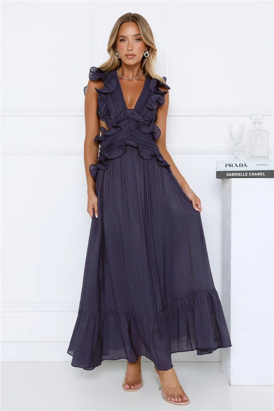 Evening Luxe Maxi Dress Light Blue