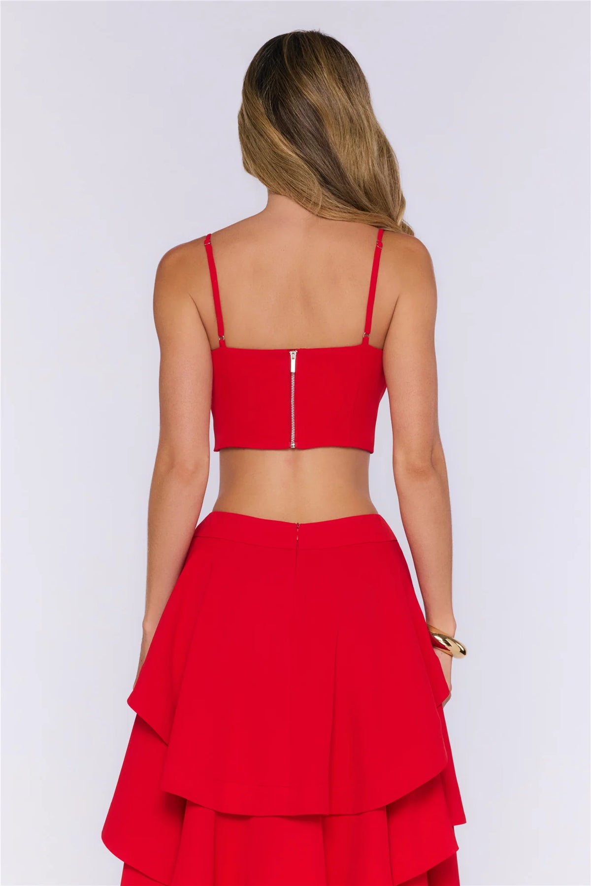 Rosy Love Crop Top Red