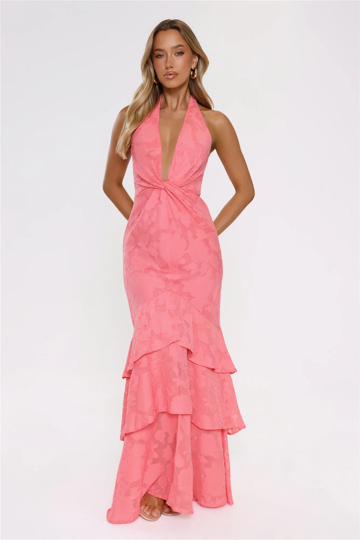 Take The Chance Halter Maxi Dress Sage