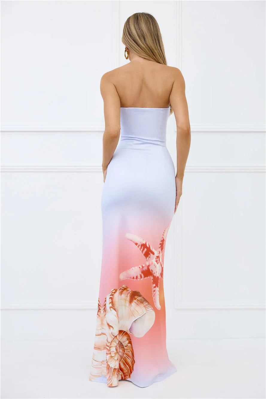 Kleo Maxi Dress Ice Blue Ombre