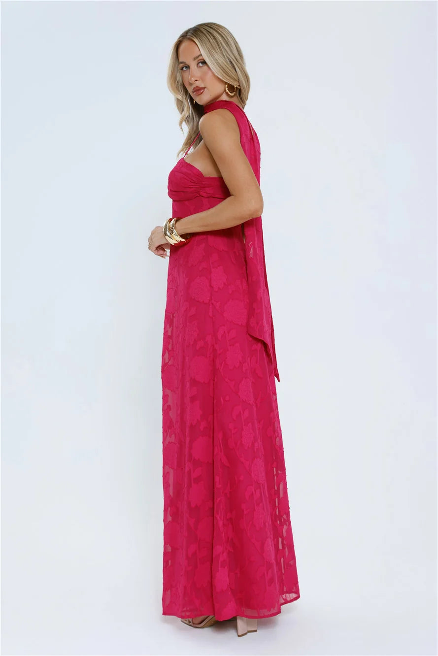 Flirt With Fire Maxi Dress Pink