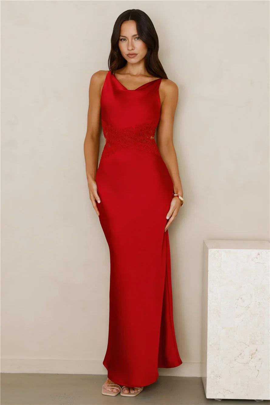 Satin Embrace Maxi Dress Sage