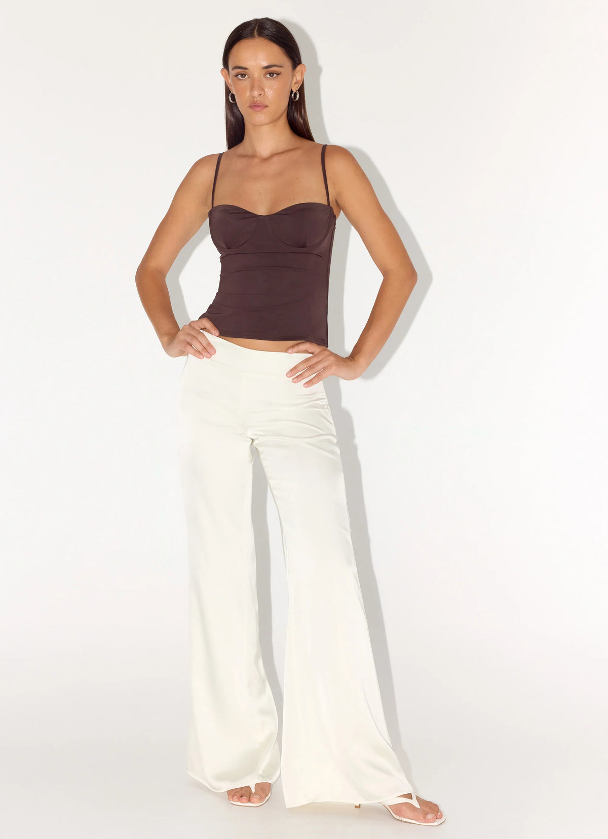 Elmah Low Rise Pants - White