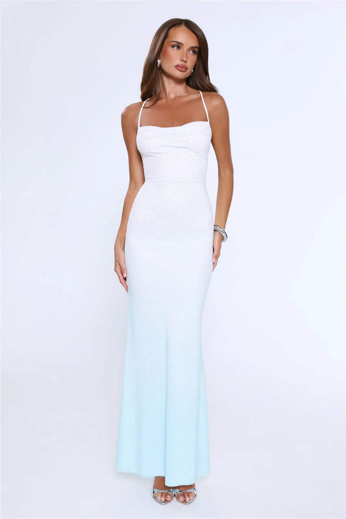 Glow From Moons Maxi Dress Blue