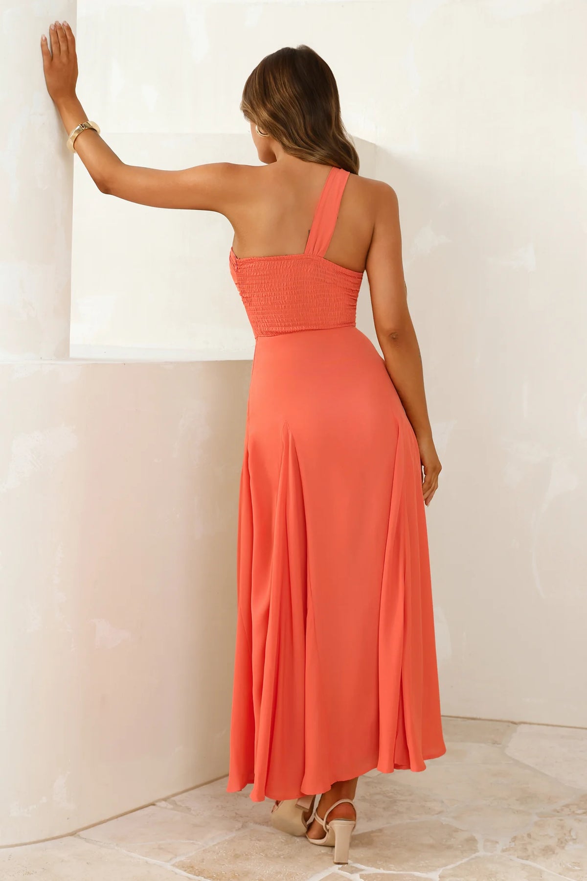 Styled Like A Star One Shoulder Maxi Dress Navy