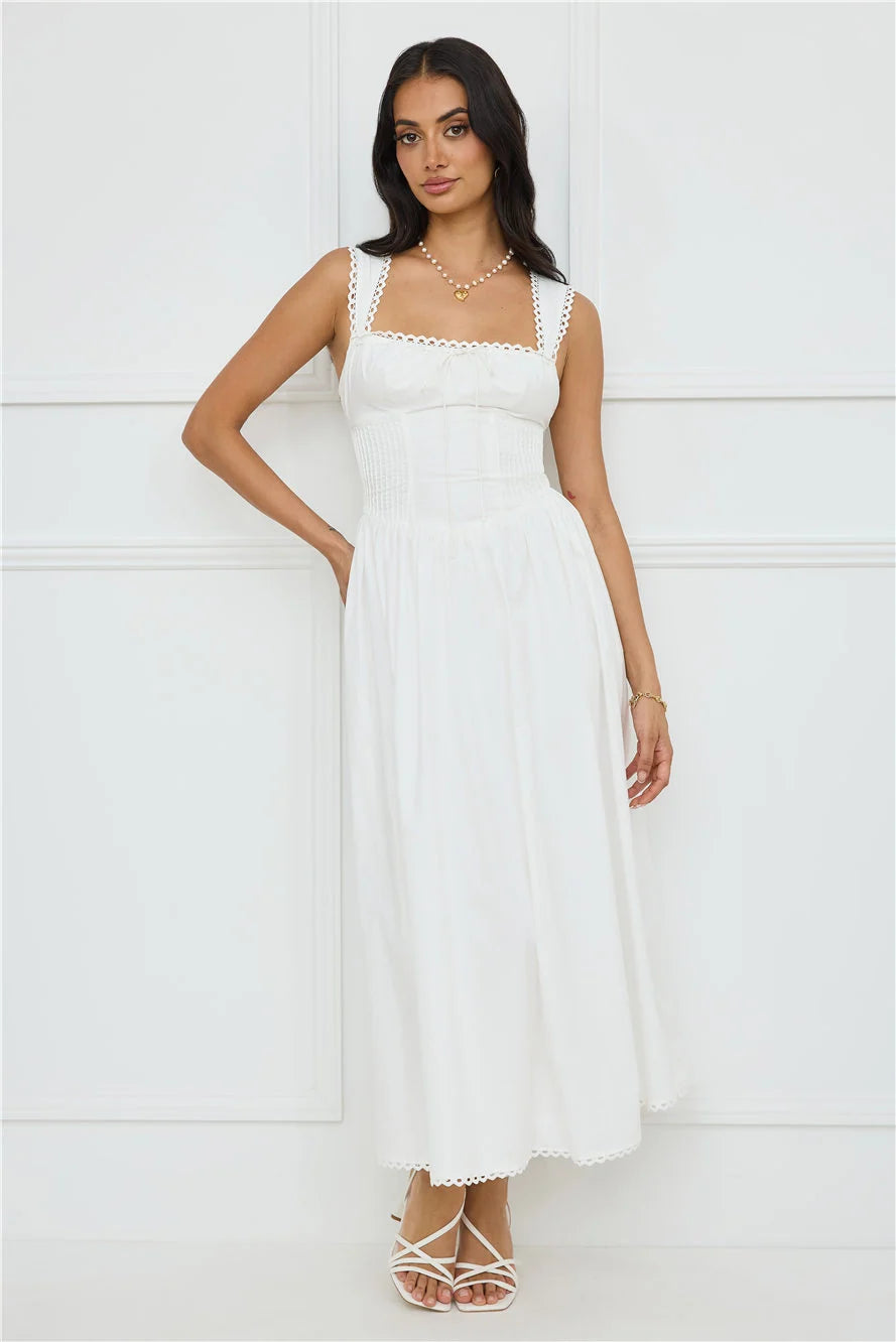 Luxe Serene Midi Dress Blue