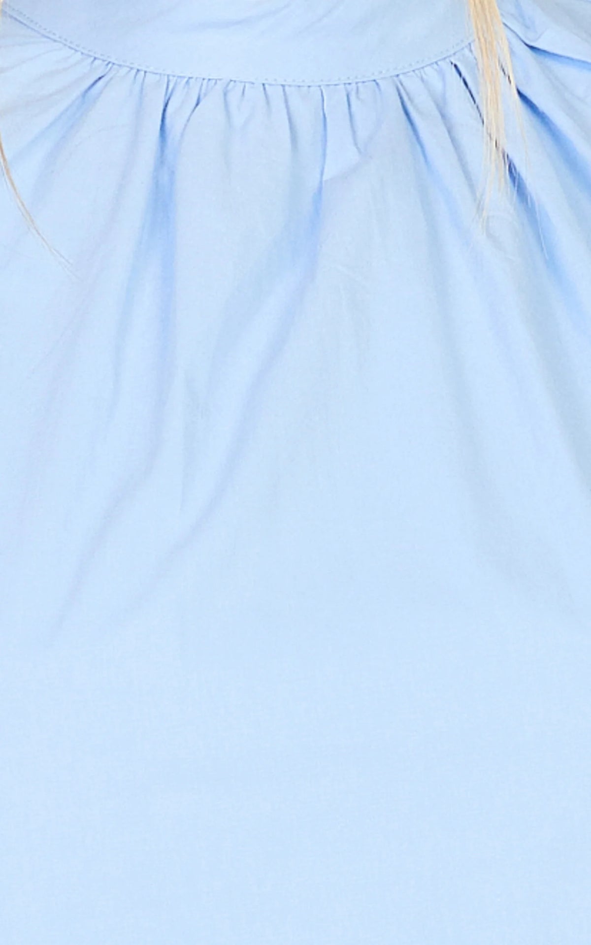 Jacqueline Mini Dress - Sleeveless Tie Detail Smock Dress in Pale Blue