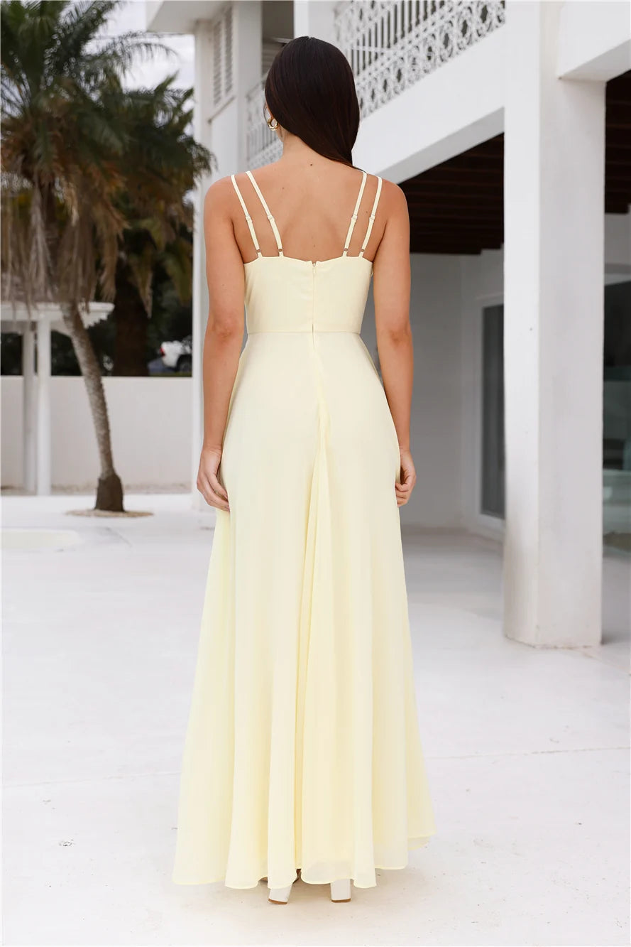 Frosted Bloom Maxi Dress Blue