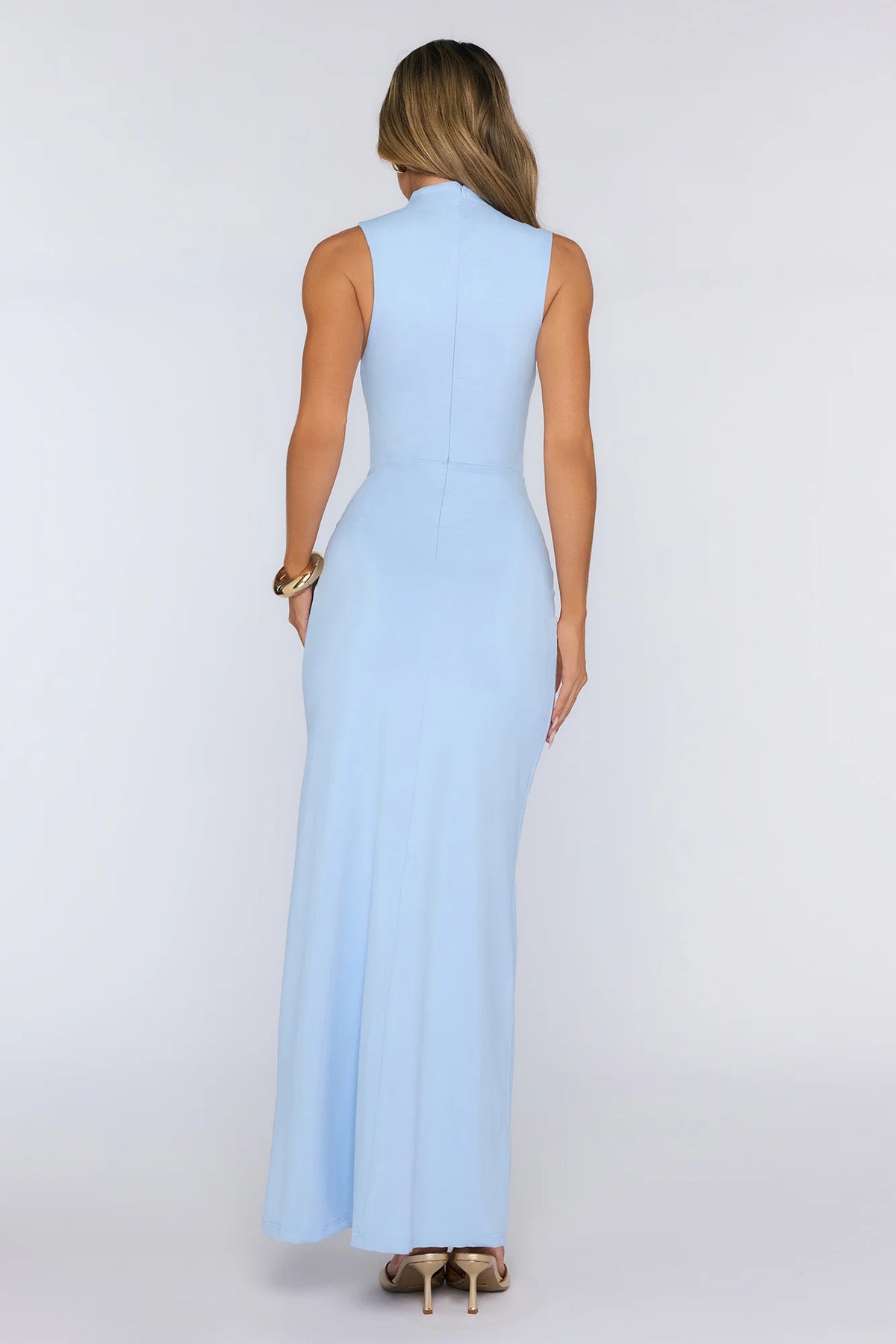 Radiant Petal Maxi Dress Black