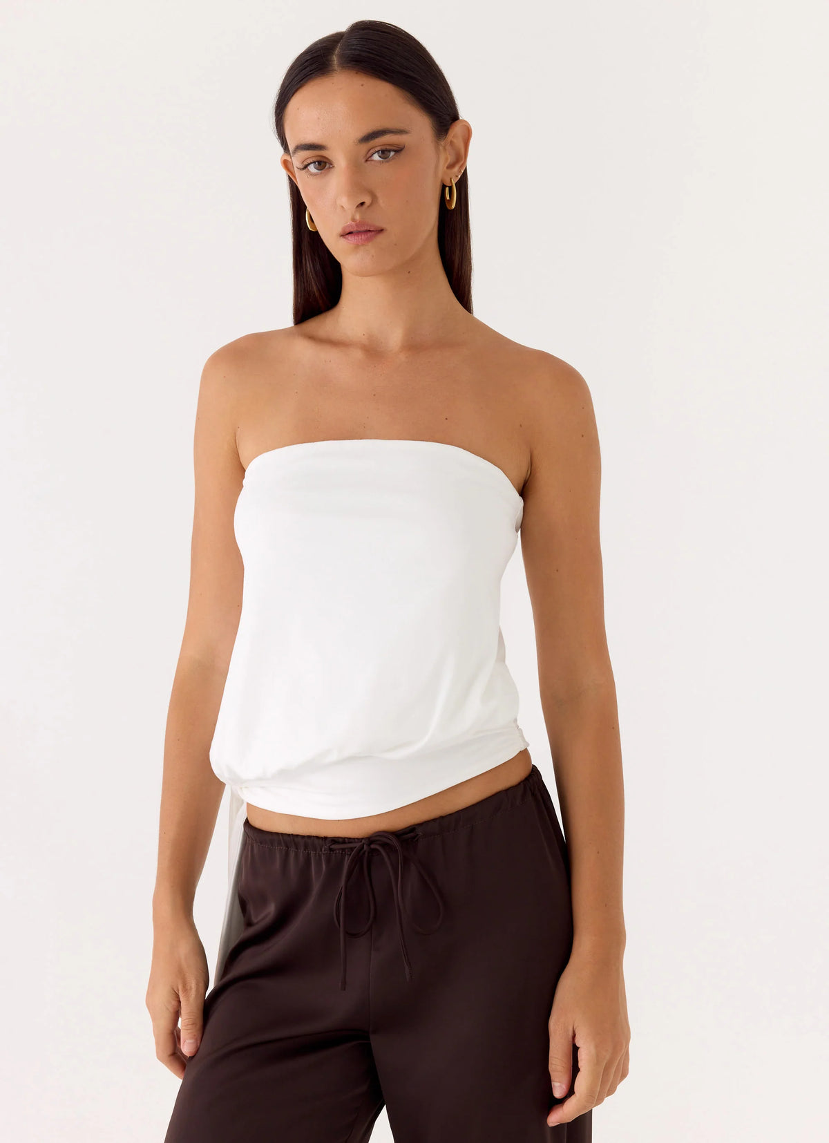 Livia Strapless Top - White