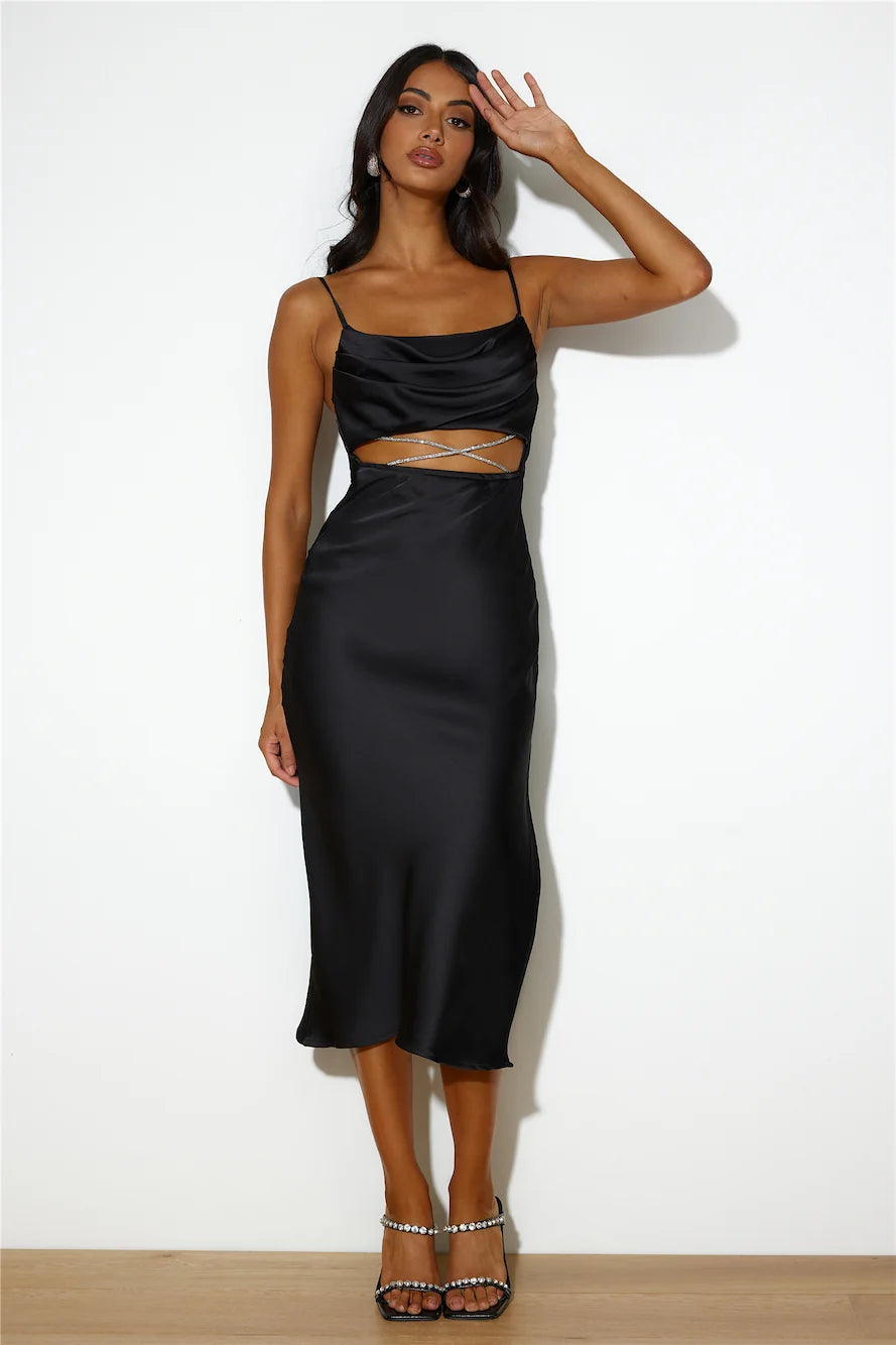 Sparkle Love Midi Dress Blue