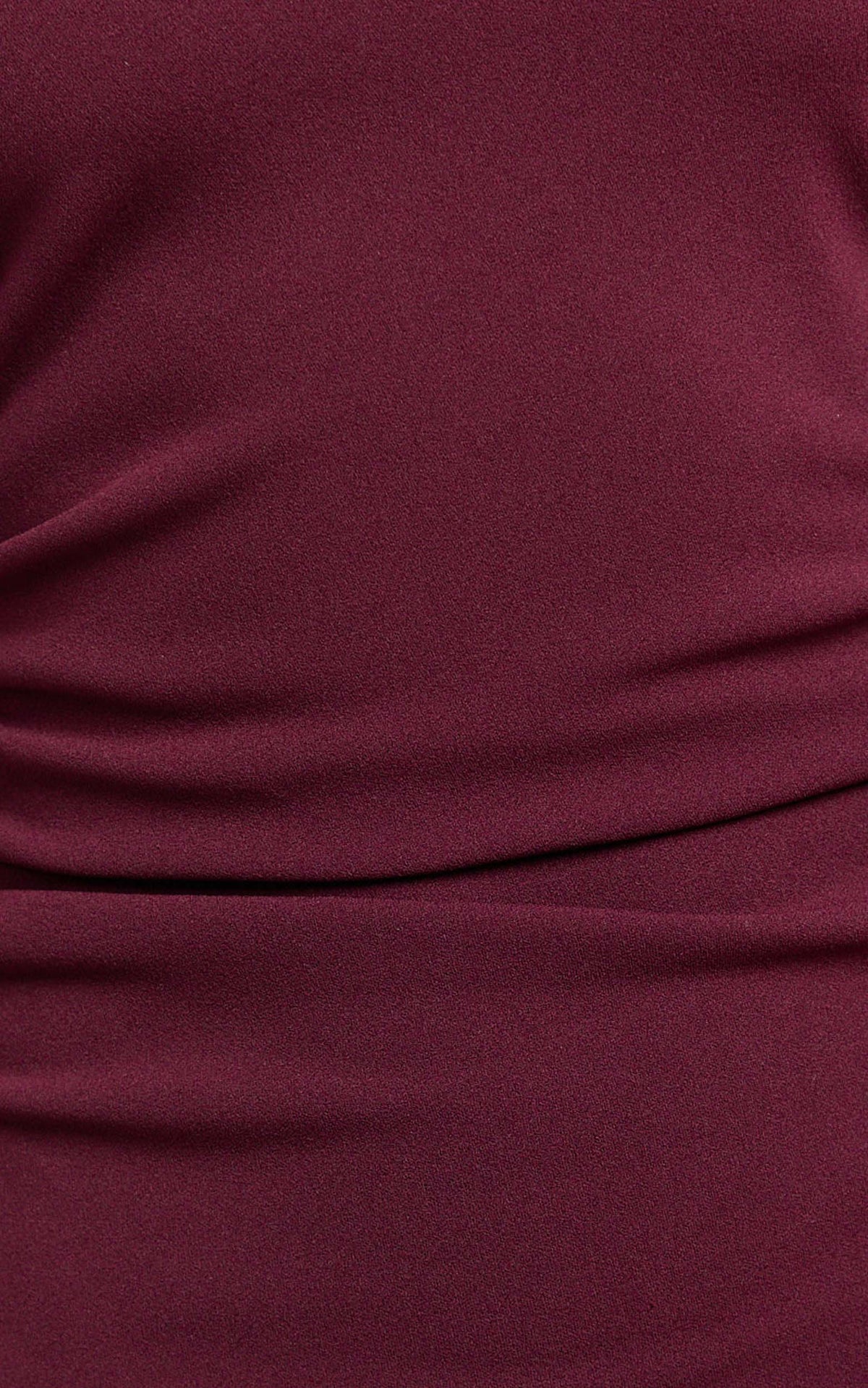 Lucinda Mini Dress - Scoop Neck Ruched Bodycon Dress in Chocolate