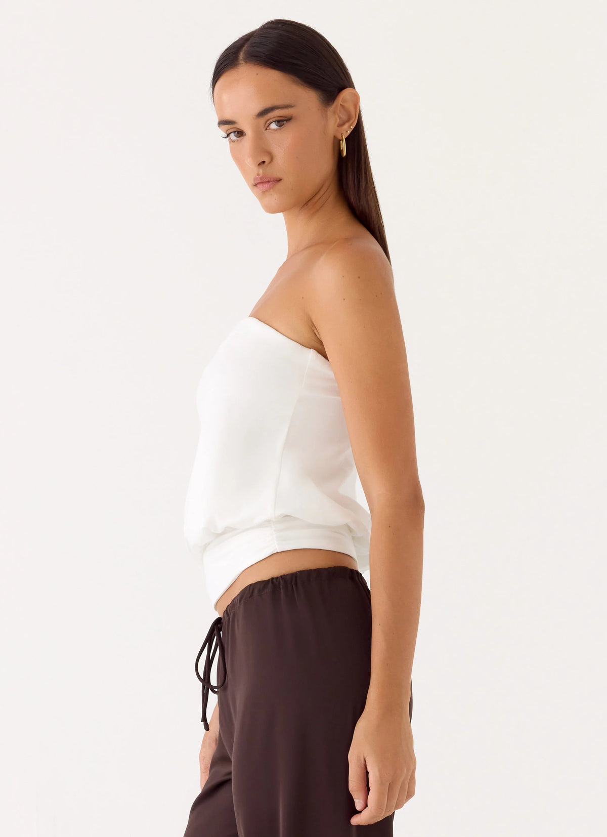 Livia Strapless Top - White