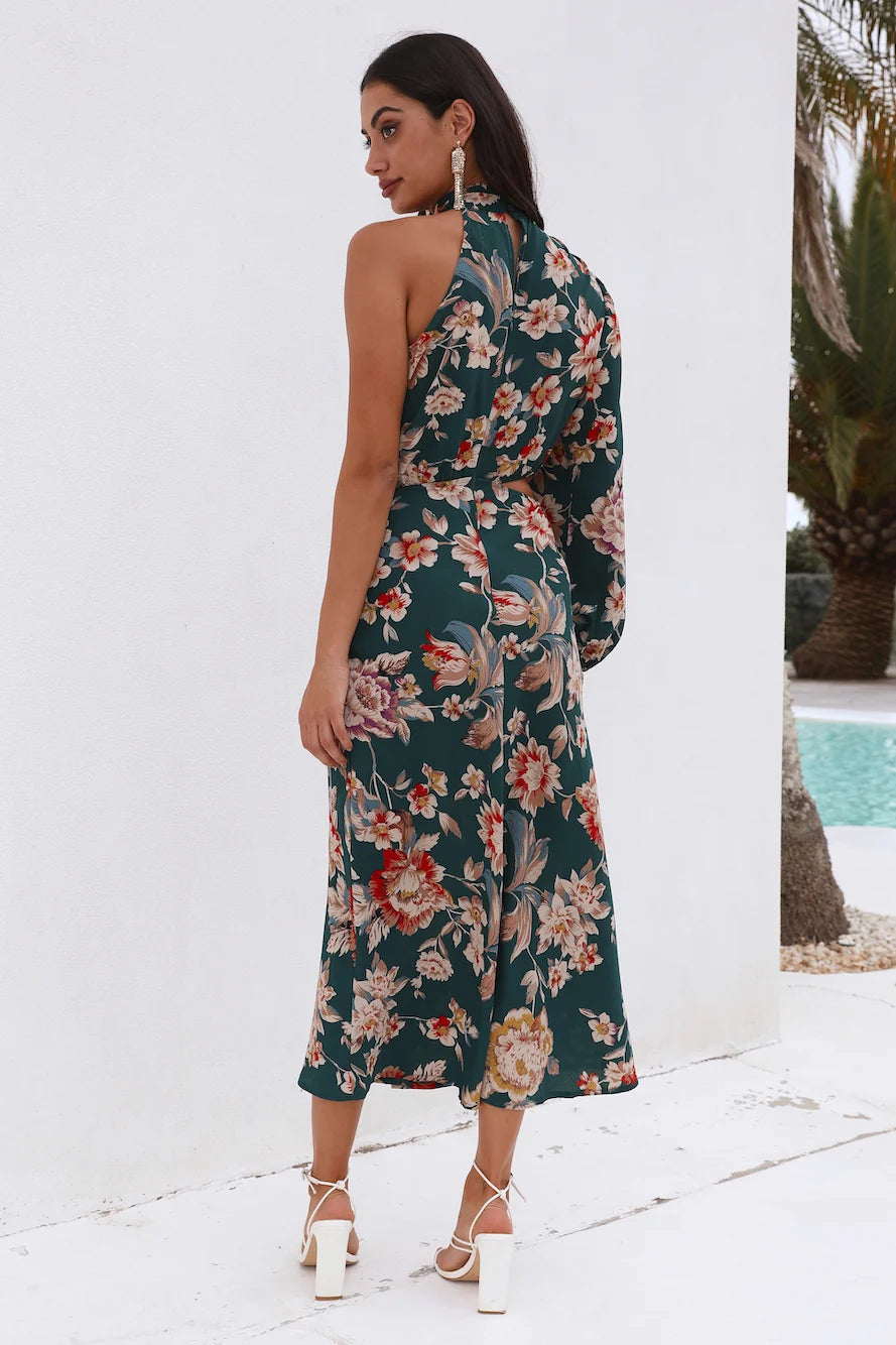 Love Your Needs Midi Dress Teal