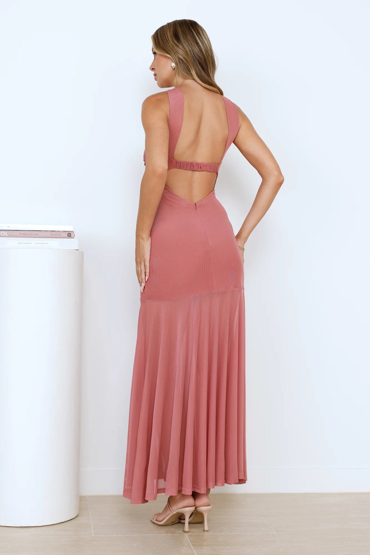 Serene Sway Strapless Maxi Dress Red