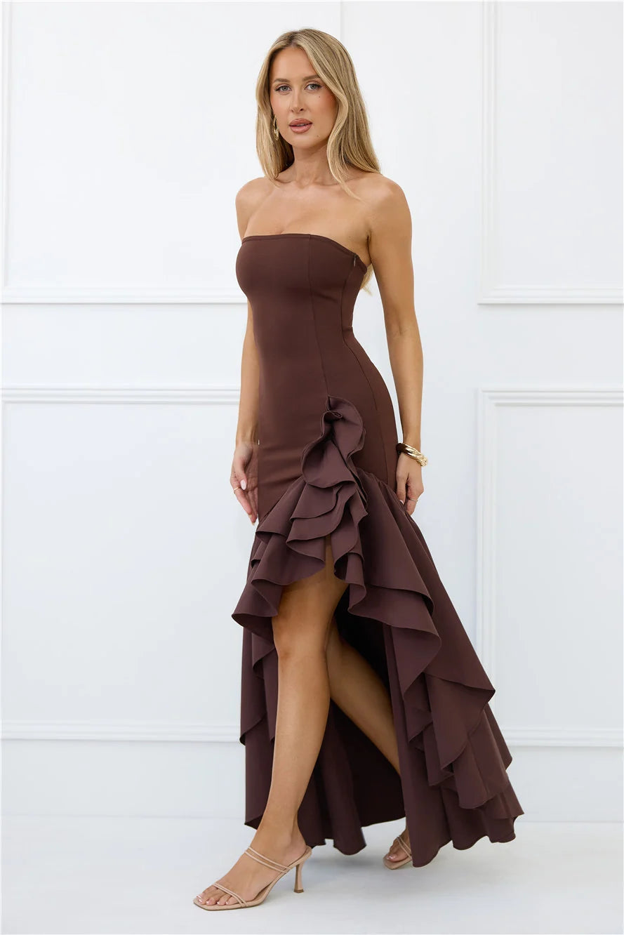 Extravagant Events Strapless Maxi Dress Pink