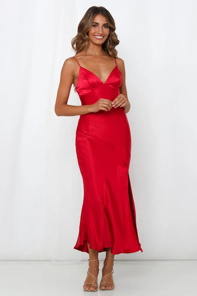 Asking For A Friend Midi Dress Fuchsia